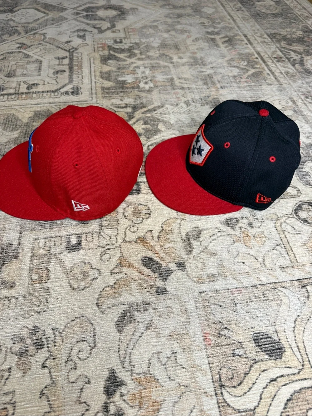 Minor League Fitted flat bill hats
